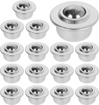 CY-15H 5/8-Inch Bearing Steel Roller Ball Flange Conveyor Transfer Unit Pack of 16 KAQIMI