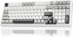 AULA F99 traadita m&auml;nguklaviatuur, 3 režiimi, 2,4 GHz/Type-C/BT5.0 mehaaniline klaviatuur viiekihilise polsterdusstruktuuriga, RGB, 8000 mAh, QWERTY, Hot-swap kohandatud klaviatuur mehaaniline (valge/halli)