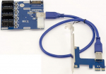 KALEA-INFORMATIQUE PCI Express x1 kuni 4 PCIe x1 pordi laiendusplaat
