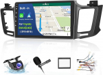 Upgrade 10,1-tolline puuteekraaniga autoraadio, 2 DIN Android 15 raadio Toyota RAV4 2012-2018, 2G + 64G, traadita Carplay & Android auto, raadio koos GPS/WiFi/USB/RDS/FM mikrofoniga tagurduskaamera