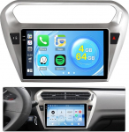 Roinvou 4+64G Android 15 autoraadio Peugeot 301 / Citroen Elysee 2013-2018 traadita Carplay Android auto, 9-tolline autoraadio Incell puuteekraaniga GPS-navigatsiooniga Bluetooth EQ WiFi RDS FM SWC tagurdamine