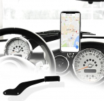 KUNGKIC auto mobiiltelefoni hoidja Reguleeritav auto telefoni hoidja, mis &uuml;hildub Mini Cooper R50 R52 R53 tarvikud interj&ouml;&ouml;r 360 &deg; p&ouml;&ouml;ramine tsingisulamist ABS (Clip)
