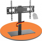 PureMounts TV St&auml;nder, Standfuss, Universal Fernsehst&auml;nder f&uuml;r 37 - 70 Zoll Samsung, LG, Philips, Panasonic uvm., Max. Vesa 600x400 & 40 kg, schwarz