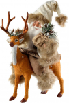 WeRChristmas J&otilde;uluvana ratsutava p&otilde;hjap&otilde;draga j&otilde;ulukaunistus, 37 cm - valge/pruun