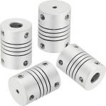 hankekaart Flexible Kupplungen, 2 mm kuni 6 mm, Gelenkverbinder aus Aluminiumlegierung, flexible Wellenkupplungen, Motorkupplung f&uuml;r 3D-Drucker, CNC-Maschine, Motorf&uuml;hrung, DIY-Encoder D15 x L 20 mm