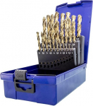 TJR&reg; HSS-E M35 Cobalt Twist Drill Steps Self-Centring Metal Drill Bit DIN 338 Type N 135&deg; (Pack of 25 Diameter 1-13 mm)