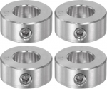uxcell 4 Piece Shank Collar 1/2" Bore 304 Stainless Steel Set Screw Shank Collars, 1" OD, 7/16" Width, for Wheelbarrow Axle, Gear Assemblies, Machine Tools, Industrial