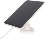 Solar Panel for Surveillance Camera, for DC 5V Security Camera, Waterproof IP65 Camera Charger, Rechargeable Battery Operated Surveillance Camera (White)