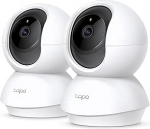 Tapo TP-Link C200P2 360&deg; siseruumide valvekaamera, 1080P, &ouml;&ouml;n&auml;gemine, liikumistuvastus, kahesuunaline heli, &uuml;hildub Alexa ja Google Assistantiga, beebidele/loomadele, 2 tk C200