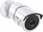 ZOSI 2MP 1080P HD-TVI CCTV koduvalvekaamera koos heliga, sisseehitatud mikrofoniga, IP66 ilmastikukindel, &ouml;&ouml;n&auml;gemine, sise- ja v&auml;lisvalvekaamera, &uuml;hildub ainult ZOSI 3K Lite analoog DVR-iga - Valge