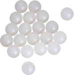 18,3 mm pol&uuml;prop&uuml;leenist (PP) tahked plastikpallid, t&auml;psuspallid kuulventiilidele, laagritele ja vooluhulgam&otilde;&otilde;tjatele (10 tk)