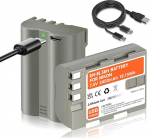 EN-EL3E USB-C 2450mAh asendusaku Nikon D300 D300s D90 D80 D70 D70s D200 D100 D30 D50 D50 D50S EN-EL3e EN EL3e ENEL3e ENEL3e ENEL3e aku