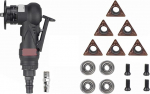 Drucklufthammer, Tragbare pneumatische Anfasmaschine, Entgratungsset for Metall,(Black Combo C)