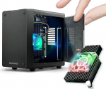 ElectroCookie Mini PC korpus Raspberry Pi 5-le koos aktiivse RGB valgustusega jahutusega (matt must)