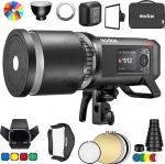 Godox AD600Pro II komplekt v&auml;litingimustes kasutatav kiirvalgusstrobot koos 80 cm reflektoriga, 80 x 80 cm softbox, projektor, CF12 sisendid, BD-04 varikatuse uks, standardne kapuuts fotograafia jaoks (AD600BM AD600PRO Update).
