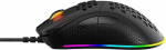 DELTACO GAMING -Mouse Ultralight RGB kohandatav 7 programmeeritavat nuppu koos tarkvara m&auml;nguhiirega 70g DPI/PPP 400/800/1200/1600/3200/6400, Windows 7/8/10, Polling Rate 1000Hz, must