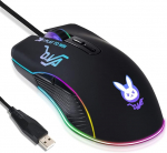 M&auml;nguhiir 12 v&auml;rvi taustavalgustusega optiline m&auml;nguhiir ergonoomiline USB juhtmega 7200 DPI ja 7 nupuga arvutile/Win/Mac/Linux/Android/iOS (must USB)