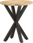 vidaXL Mango Wood Solid Side Table Industrial Design kohvilaud elutoa laud kohvilaud diivanilaud teelaud 48 x 48 x 56 cm raud