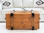 Uncle Joe&acute;s Roosevelt kohvilaud Vintage Shabby Chic stiilis laud T&auml;ispuidust pruuni v&auml;rvi, hoiuruumi ja kaanega puidust kasti k&uuml;ljelaud Maakodu elutoa laud Puidust laud p&auml;hklipuust