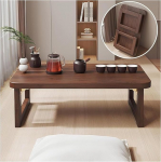 Bambusest kokkupandav kohvilaud, Jaapani s&ouml;&ouml;gilaud, madal laud p&otilde;randal istumiseks, kokkupandav p&otilde;randalaud elutuppa (suurus: 80 x 45 x 35 cm, v&auml;rv: 'Wood Colour' > Wood Colour)