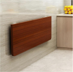 Wandmontierter Klapptisch f&uuml;r kleine R&auml;ume platzsparend Wandschreibtisch f&uuml;r Waschraum Home Office Garage Keller K&uuml;che Walnussholz (120 x 40 cm)