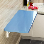 Ujuv laud seinale paigaldatav kokkupandav laud Kodubaar kontorilaud sinine 90x30cm