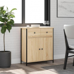 Homgoday Sideboard Sonoma Eiche 70x30x80 cm Holzwerkstoff Beistellschrank Schrank Aufbewahrungsschrank f&uuml;r Esszimmer Wohnzimmer Flur und K&uuml;che Home Office M&ouml;bel Typ4 M&ouml;bel M&ouml;bel