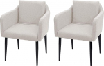 Mendler 2 s&ouml;&ouml;gitooli HWC-H93 K&ouml;&ouml;gitooli Recliner tool Kangas / Tekstiil kreemikas beež