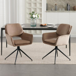 chairus s&ouml;&ouml;gitoa toolid, akendertoolid, 2 tooli, sametist 360&deg; p&ouml;&ouml;rlevad toolid, tugitool, kontor, moodsad k&ouml;&ouml;gitoolid, polsterdatud toolid elutuppa (khaki)