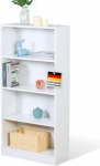 Floordirekt raamaturiiul, valge riiul 4 sektsiooniga, kuubikujuline riiul, 24 D x 60 W x 121,5 H cm, ruumijaotur lastetuppa, elutuppa, kontorisse ja magamistuppa (Maine)