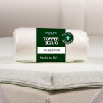 Topperi kate 140 x 200 cm - Sobib 5-7 cm k&otilde;rgusele - 3-poolne t&otilde;mblukk - pestav 40&deg;C juures - &Ouml;ko-Tex sertifitseeritud - Kaitsekate madratsipealsele