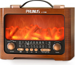 PRUNUS J-196 AM/FM/SW Retro raadio Bluetoothiga, nostalgiline raadio akuga 1800 mAh, transistorraadio, k&ouml;&ouml;giraadio koju, leek LED, USB/TF pesa, suur 8W k&otilde;lar, vintage dekoratsiooniga.