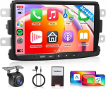 4G + 64G juhtmevaba Carplay Android autoraadio Renault Dacia Duster/Sandero/Logan/Captur/Lodgy/Dokker/Symbol 8-tolline autoraadio Android auto GPS navigatsiooniga WiFi Bluetooth FM/RDS/32 EQ/SWC tagantvaate kaameraga