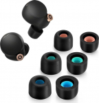 3 paari Memory Foam Tips for Sony WF-1000XM4 Non Slip asendusk&otilde;rvaklapid Sony True Wireless k&otilde;rvaklappidele sobivad laadimiskohvrisse, t&auml;iuslik m&uuml;rasummutus, 3 paari (erinevad suurused)