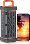 TRAVOR Tragbare Bluetooth Lautsprecher mit Magnetbefestigung, Robustes Vollaluminium-Outdoor-Lautsprecher, 45W, IP68 wasserdicht, 25 Stunden Akkulaufzeit f&uuml;r Zelten, Reisen & Strand, Meteoritengrau