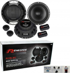 RENEGADE RX6.2C 2-Way s&uuml;steemikomplekt 6,5 tolli 165 mm l&auml;bim&otilde;&otilde;t 100 Watt RMS 200 Watt Max Tweeter Crossover 4 Ohm Must paari kohta