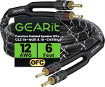 GEARit OFC k&otilde;larikaabel 2 x 4 mm&sup2; 1,8 m helikaabel 12 AWG CL2 k&otilde;larikaabel HiFi Boxing kaabel 2 aherne kaabel kullatud banaanipistikutega Must