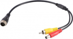 X AUTOHAUX 1 x 36.5cm autokaamera adapter 4 pini RCA adapterile M12 4 pini mees RCA AV DC kaabli monitori videokaabli adapterile
