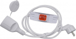 Hoypeyfiy 1,5 m 90-kraadine valge Schuko pikenduskaabel koos l&uuml;litiga, IP44 kaitsega kodumajapidamises, aias, ehitusplatsil, H05VV-F 3 x 1,0 mm&sup2; vaskjuhtmed