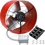 Criditpid 40,6 cm Giebel-Halterung, Dachbodenventilator, Abluftventilator mit verstellbarem Thermostat f&uuml;r Giebel, Haus, Schuppen, Garage, tragbares Geb&auml;ude, 3,4 A, 1075 U/min, 2940 CFM, 4200 m&sup2;