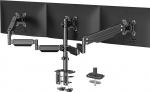 Suptek kolmekordse monitori statiiv - 3 gaasivedruga monitorihoidikut kolmele 17" kuni 32" lamedale/k&otilde;verale LCD-ekraanile koos monteeringuga Must MD8003