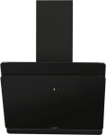 Candy CDG6CBP8B, dekoratiivne Dunstabzugshaube, 60 cm, 4 Leistungsstufen, 611 M3/H, Touch-Steuerung, Anti-Fett-Aluminiumfilter und Kohlefilter, LED-Beleuchtung, 62 dB, Schwarz