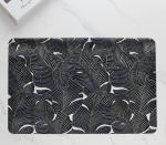 AMDXD 6 taldriku komplekt Tekstiilist ruudukujulised PVC kohtade matid pestavad motiividega ristk&uuml;likukujulised libisemiskindlad kohtade matid mustad kodu restorani s&ouml;&ouml;gilauale 45 x 30 cm