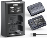 BTECH NP-FZ100 aku 2600mAh 2 tk koos USB-C PD 18W topelt kiirlaadijaga, &uuml;hildub Sony A7 III, A7 IV, A7R III, A7R IV, A7R V, A7C, A7S III, A9, A6600, A6700, FX3, FX30 mudelitega