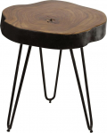Wohnling Solid Sheesham Side Table Bagli 35 x 35 cm elutoa laud Solid Side Table puust laud Real Wood Tree Edge