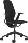 Steelcase SILQ tool Blackbird/Blackbird seljatoega ja musta kattega, l&auml;bipaistev