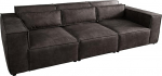 Riess Ambiente Bossa Nova Design 3-kohaline diivan 260 cm Antiik tumehall mikrofiiber koos padjaga 3-kohaline diivan XXL Diivan Big Diivan All-Round Cover
