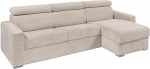 Vente-unique - nurgadiivan madratsiga - vahetatav nurk - n&ouml;&ouml;r - beež - voodipind laiade liistudega 160 cm - madrats 22 cm - m&auml;luvaht - Vizir