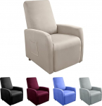 Veekindel Stretch tugitooli kate lamamistoolile, elastne tooli kaitsja k&uuml;ljetaskutega, sobib ideaalselt teleritoolidele, lamamistoolile ja elutoa toolile, kaitse plekkide ja kriimustuste eest (Light).