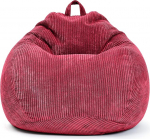 Roheline Bean Square XL siseruumide Corduroy kate 90 x 110 cm - ilma t&auml;idiseta - Bean Bag Cover, Bean Bag Cover - Cord - Pehme, pehme, vastupidav - pestav, koos sisekotiga - Punane